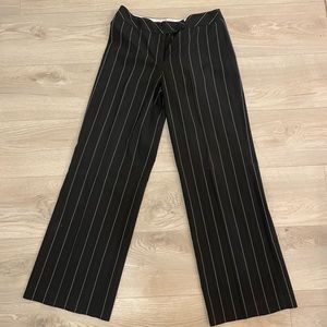 bebe dress pants (teal stripes)